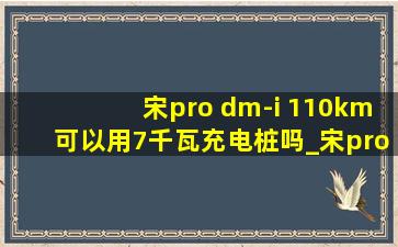 宋pro dm-i 110km可以用7千瓦充电桩吗_宋pro dm-i110km充电要多少度电